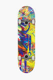 Skate Board with Abstract Purple Design